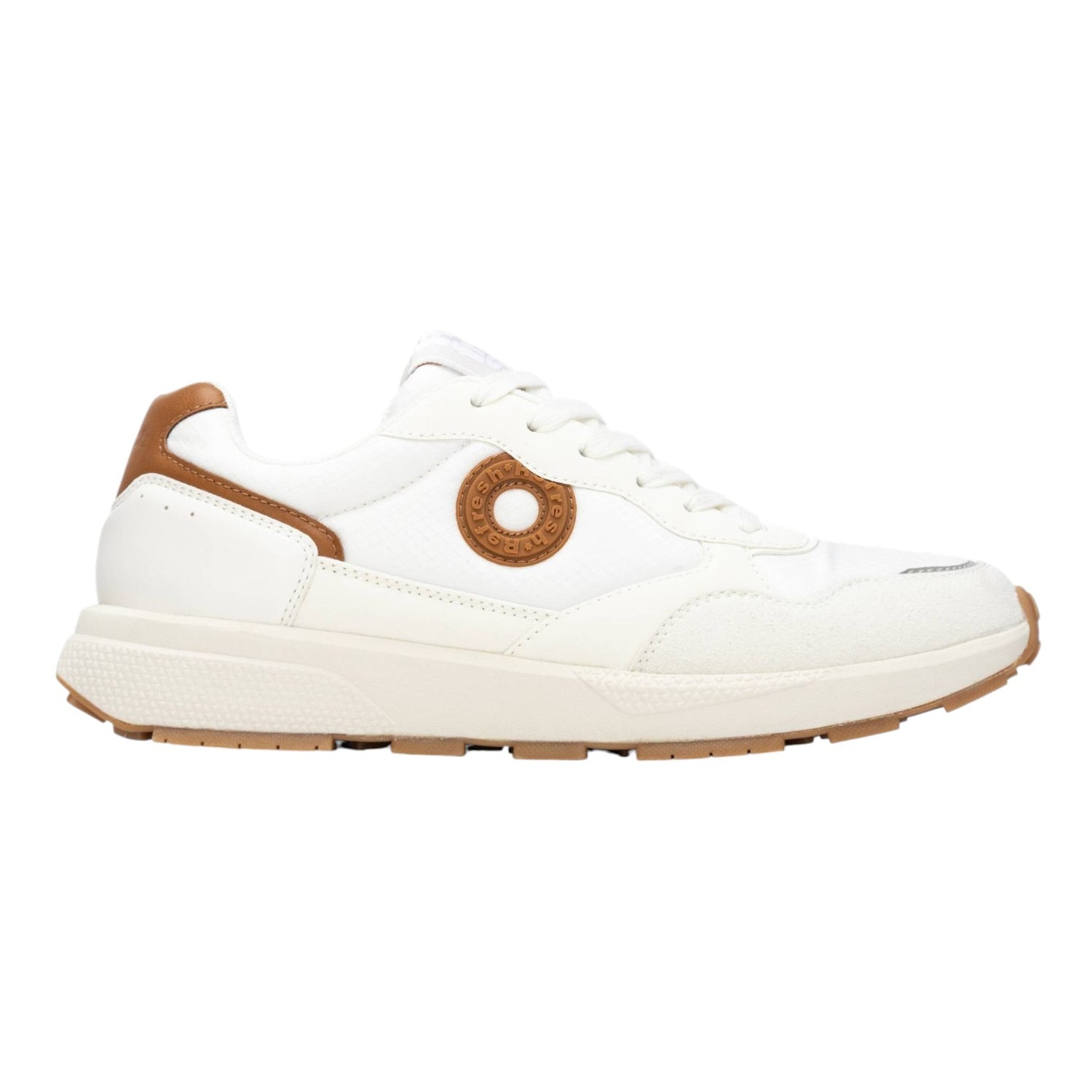 Refresh Sneakers Uomo Bianca in Tessuto ed Ecopelle
