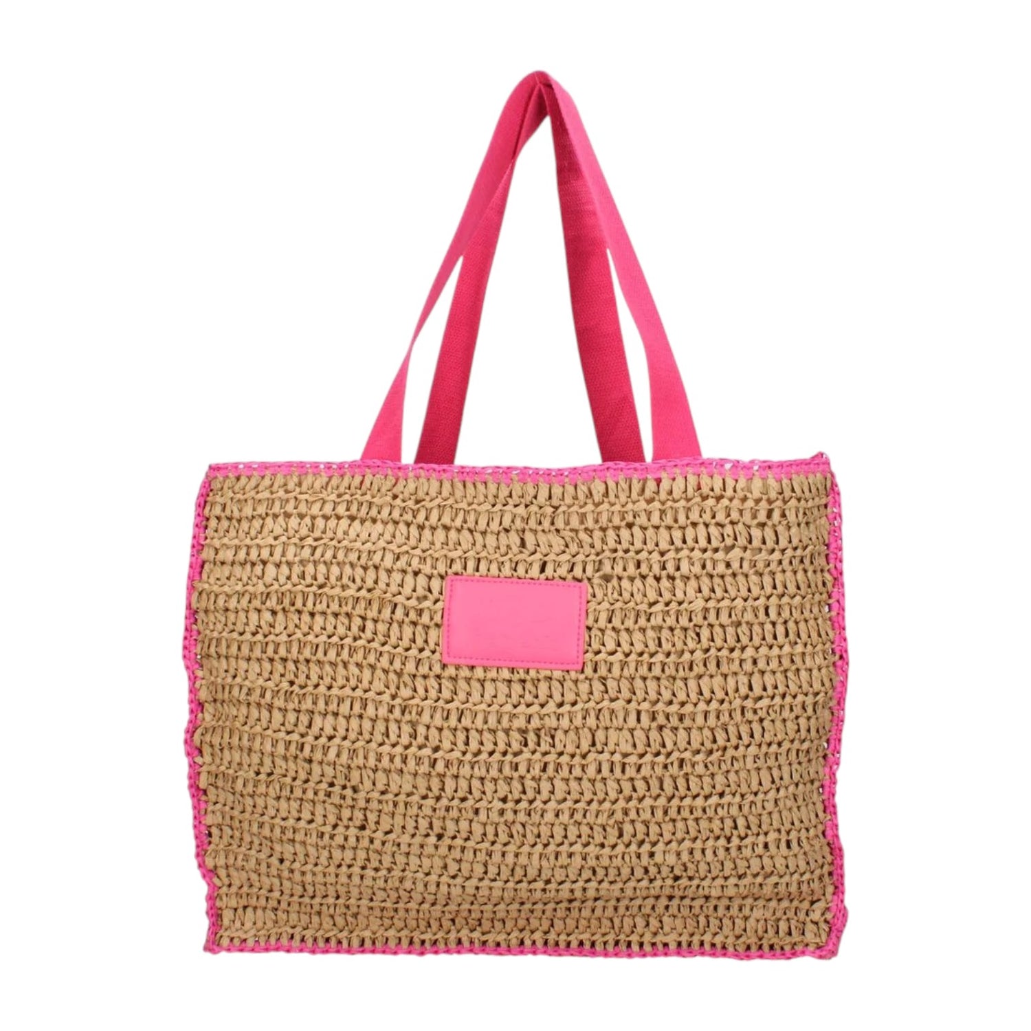 Refresh Borsa a Spalla Donna in Raffia Fucsia