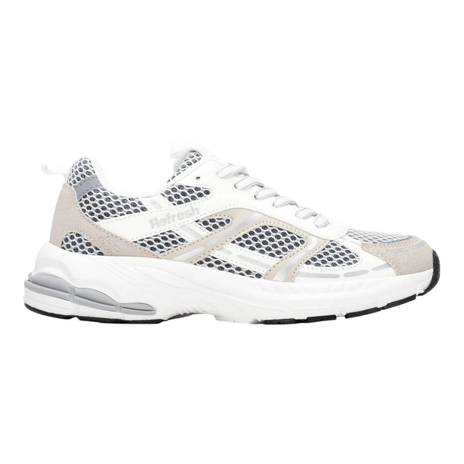 Refresh Sneakers Donna in Ecopelle e Tessuto Bianca