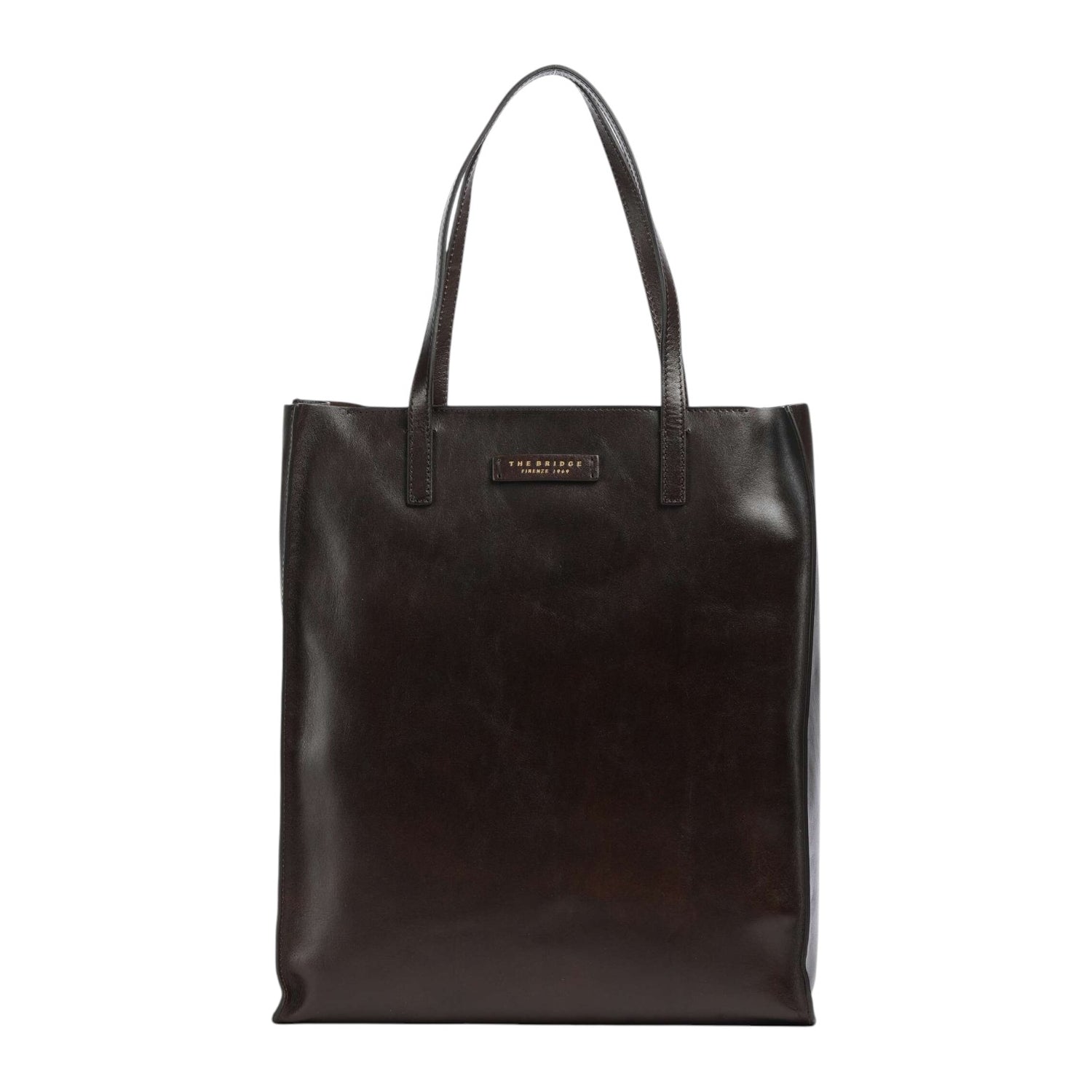 The Bridge Mirra Borsa Shopper Donna in Pelle Moka