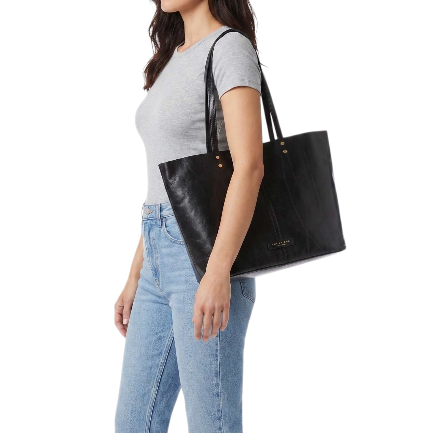 The Bridge Shopper Donna Lisa in Pelle Nero con Pochette