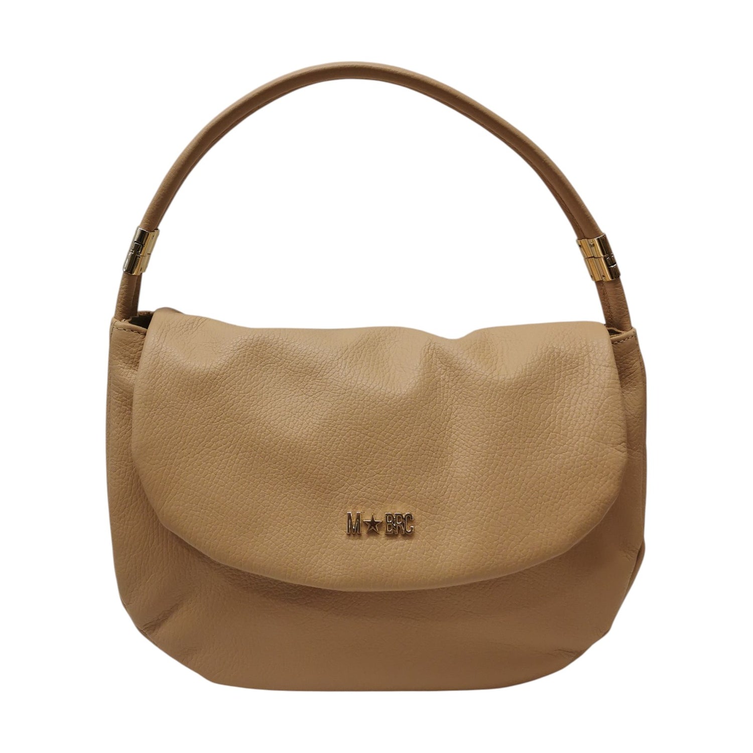 M Brc Borsa a Spalla Donna Linea Tubolar in Pelle Cammello