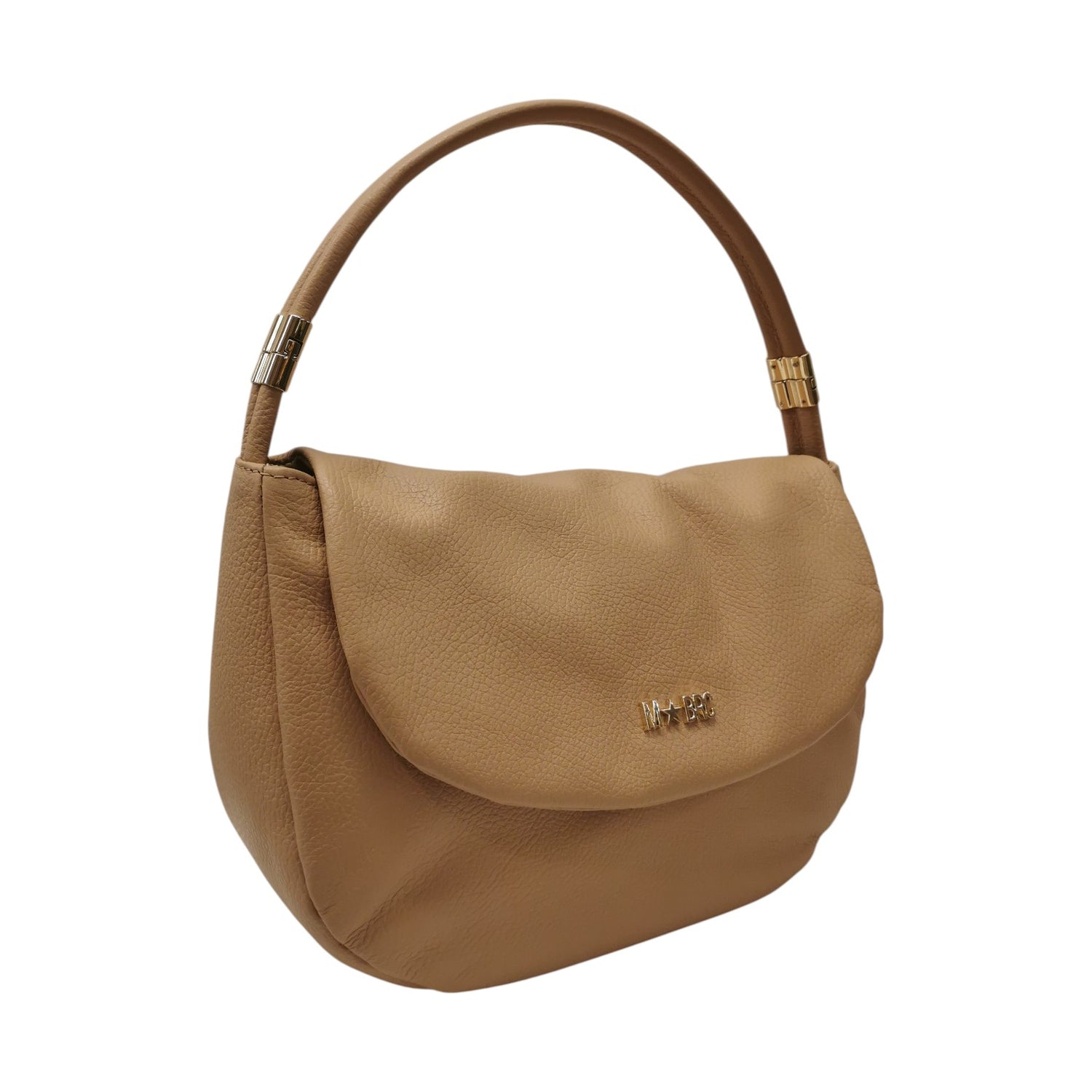 M Brc Borsa a Spalla Donna Linea Tubolar in Pelle Cammello