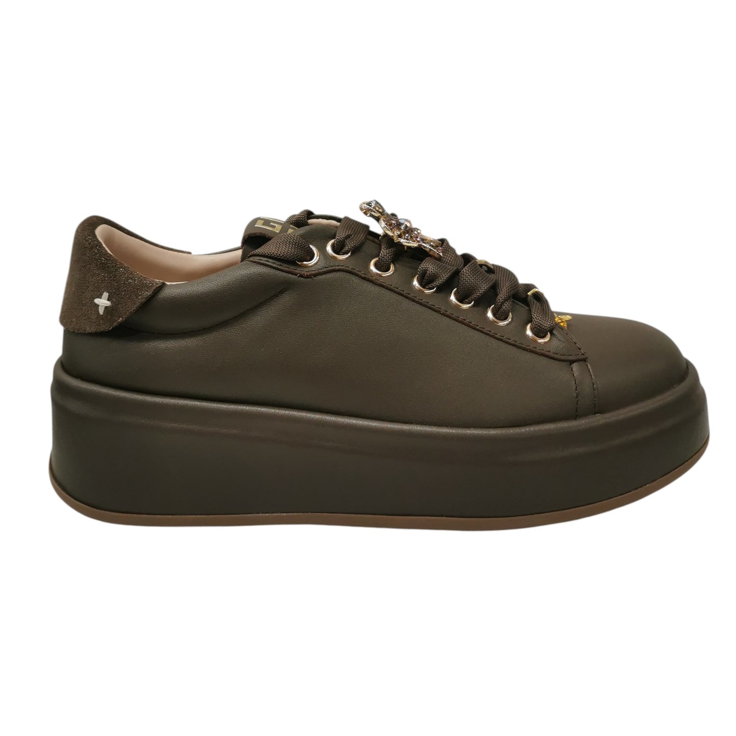 Gio+ Sneakers Donna Platform in Pelle Moro