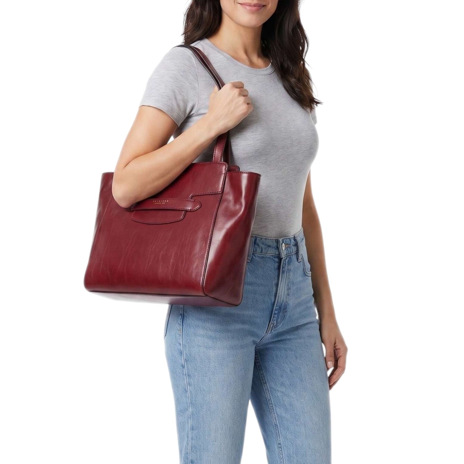 The Bridge Borsa a Spalla Lucrezia Donna in Pelle Barolo