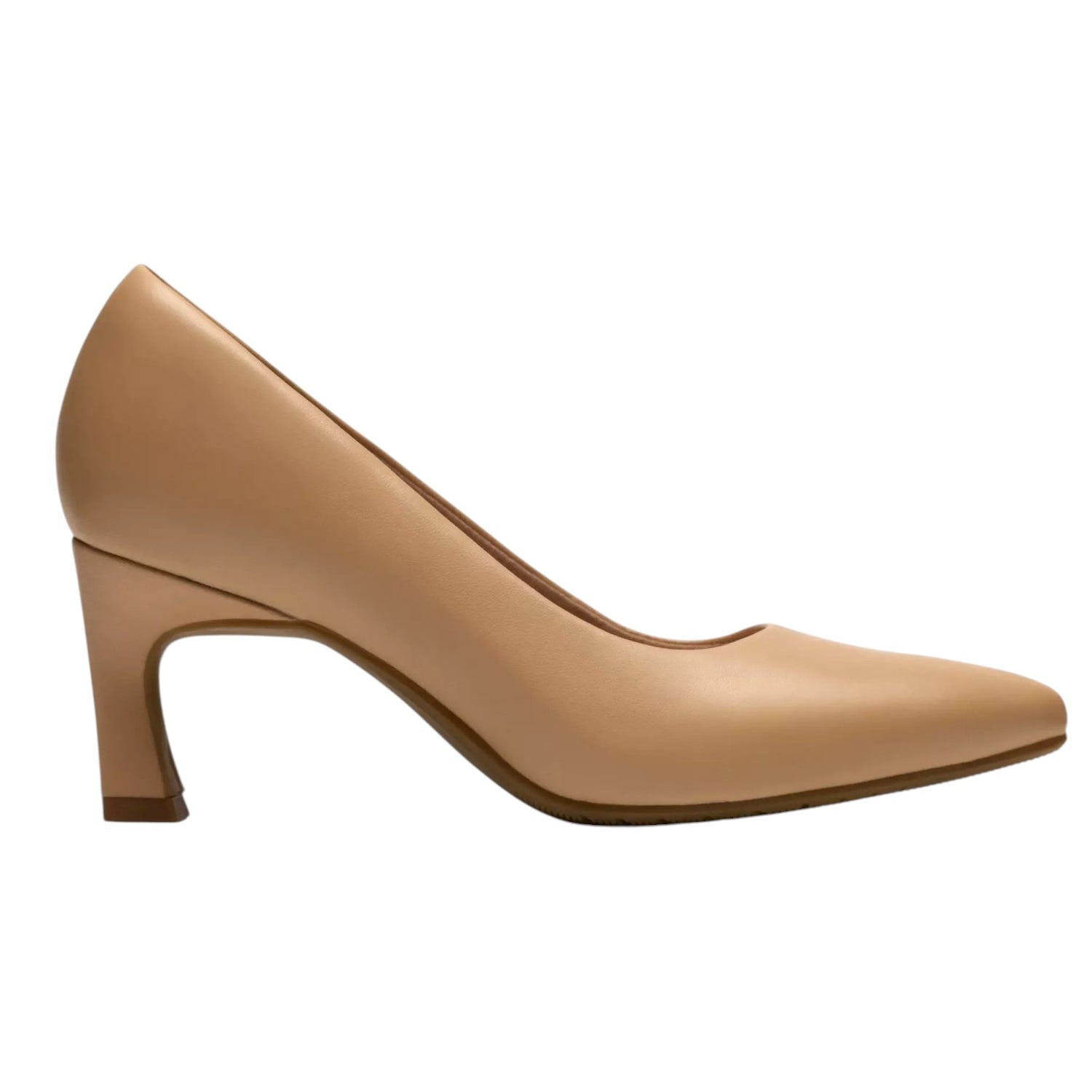 Clarks Tammitha Eve Décolletté in Pelle Beige con Tacco Alto 70mm