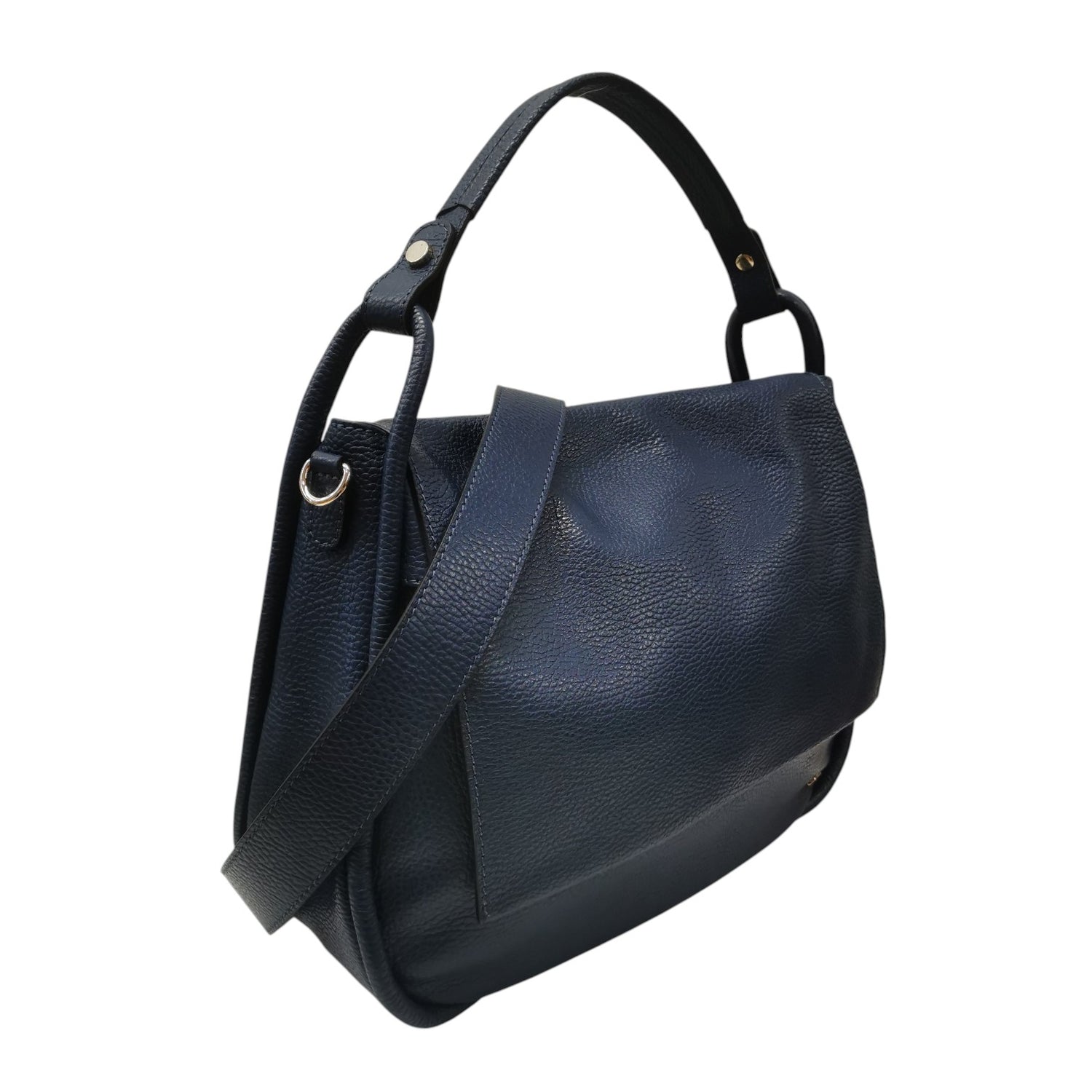 Caleidos Borsa a Spalla Donna Blu in Pelle con Tracolla
