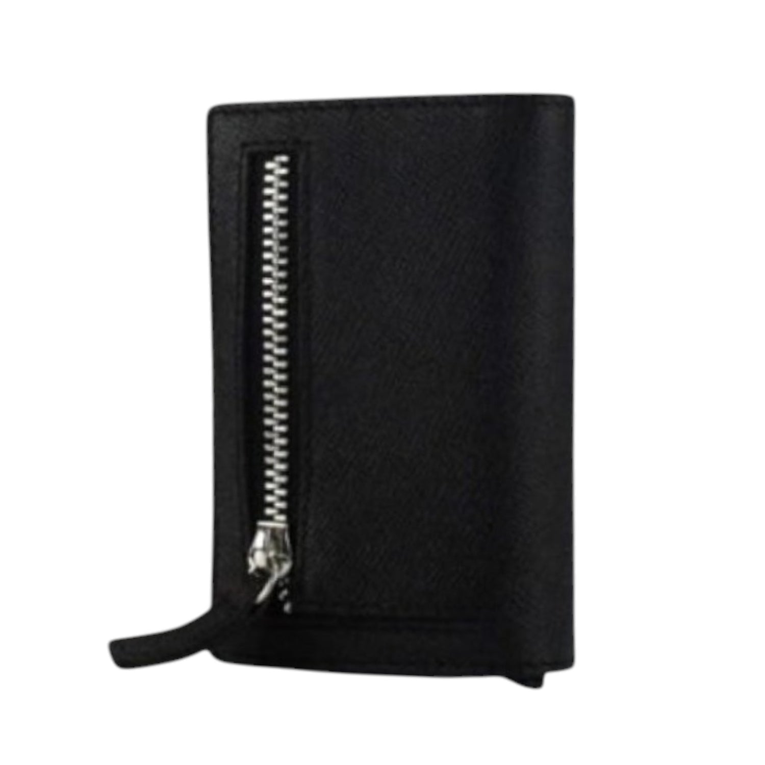 John Richmond Portacarte Uomo in Pelle Saffiano Nera con Bottone e Clip