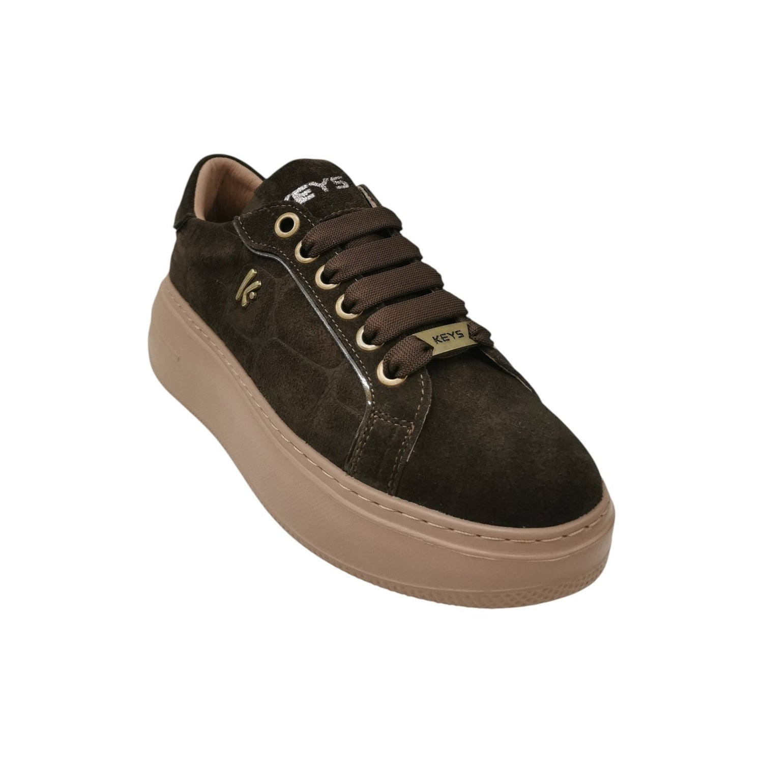Keys Sneakers Donna in Camoscio Cocco Moro