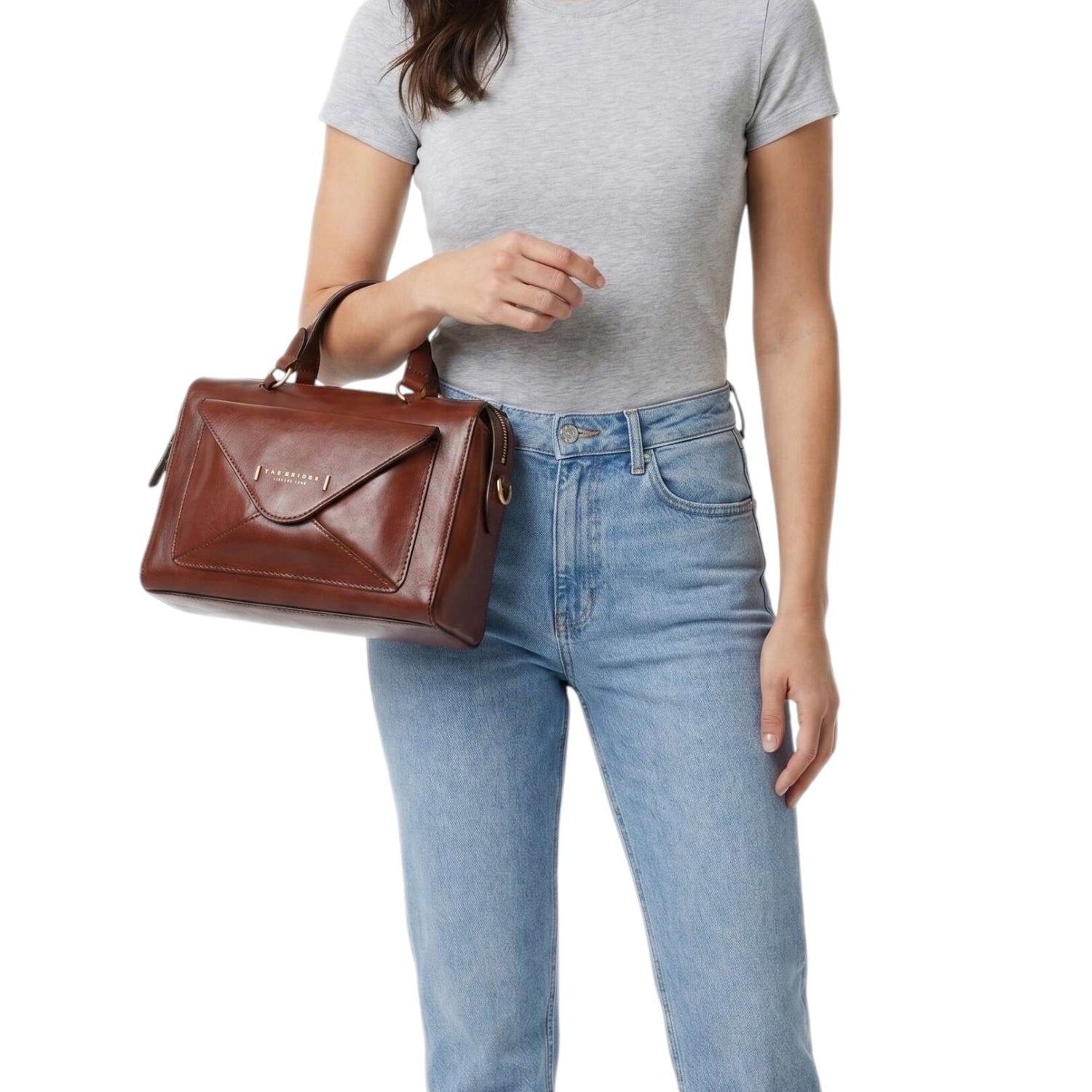The Bridge Borsa a Mano Donna in Pelle Cuoio Linea Frida