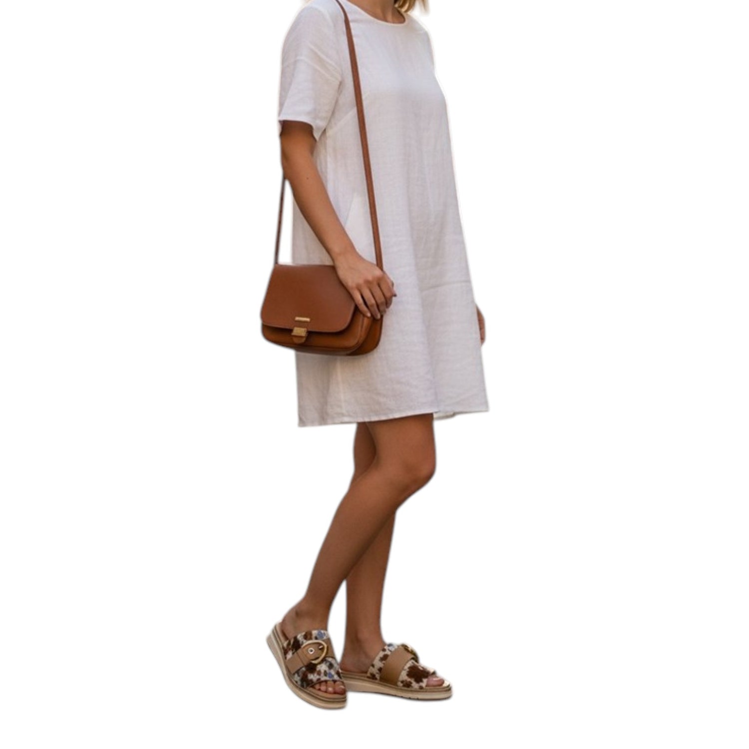 Gio+ Ciabatta Donna Platform Mucca con Fibbia