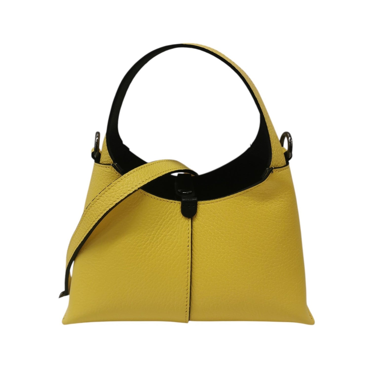 M Brc Borsa a Tracolla Donna Piccola Linea Luna in Pelle Gialla con Pochette