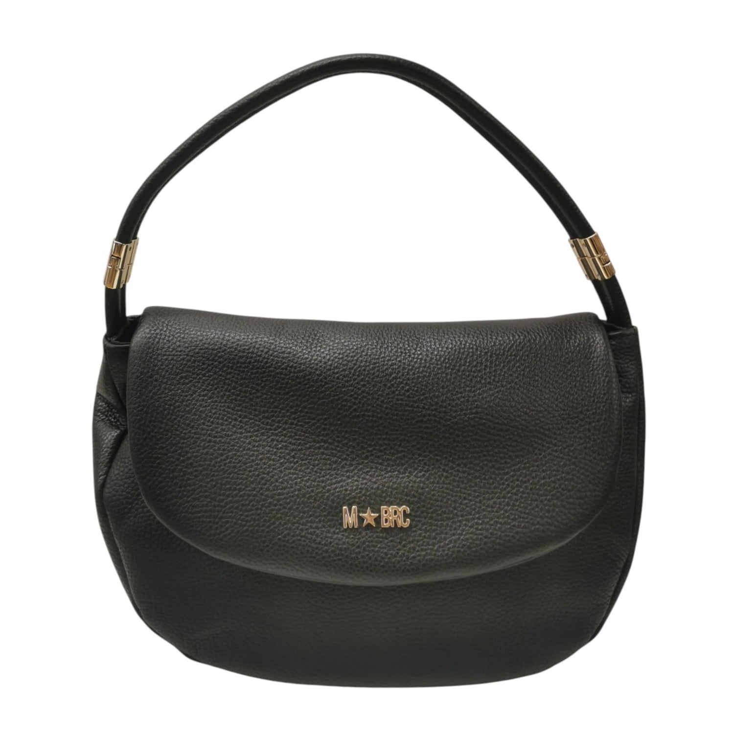 M Brc Borsa a Spalla Donna Linea Tubolar in Pelle Nero