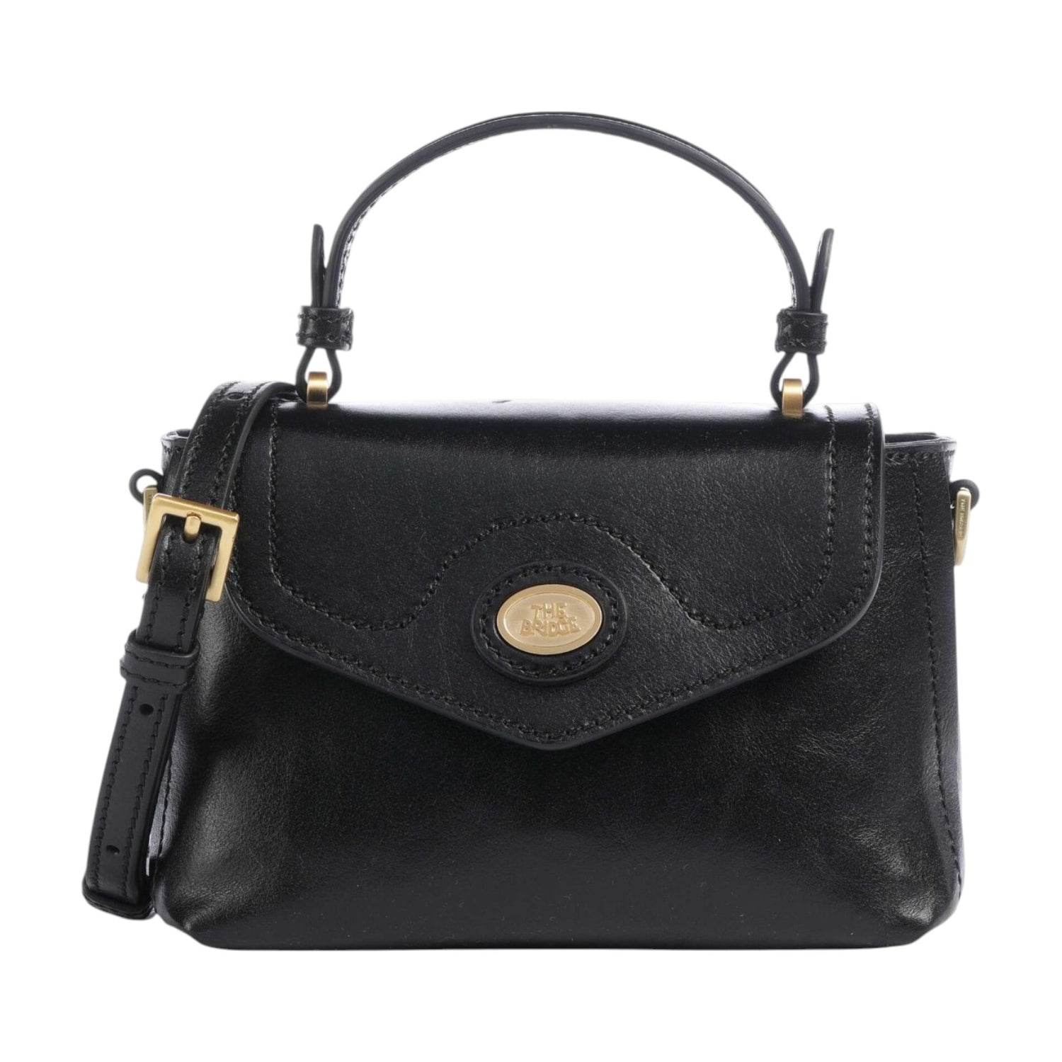 The Bridge Borsa a a Mano Donna Linea Story in Pelle Nera con Tracolla