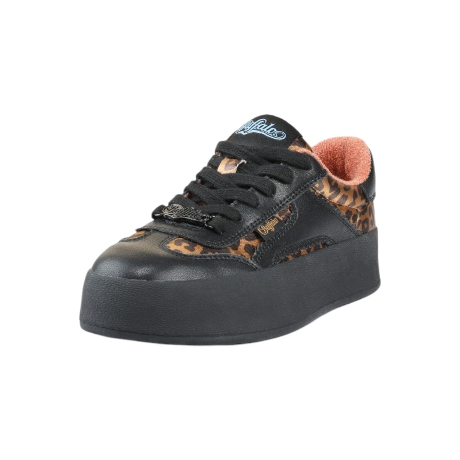 Buffalo Cajo Sneakers Platform Donna Leopardato Nero