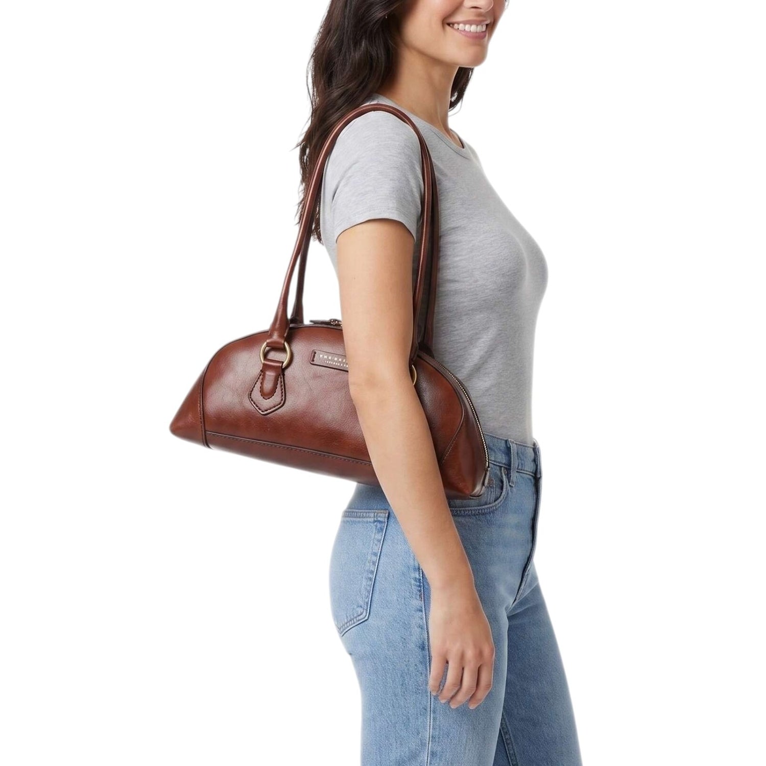 The Bridge Borsa a Spalla Donna Magda con Manici Ampi Cuoio