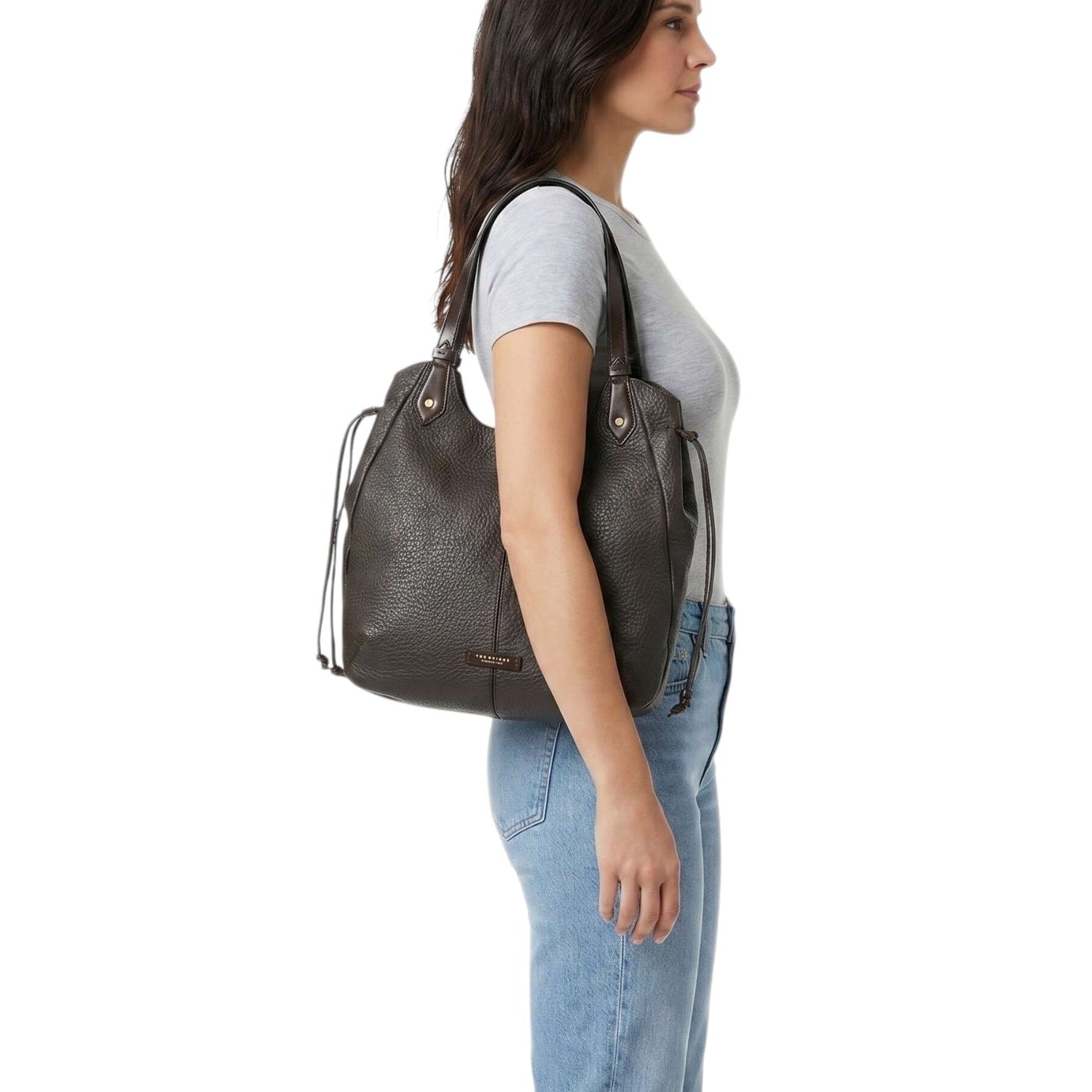 The Bridge Borsa a Spalla Donna Martina in Pelle Moka