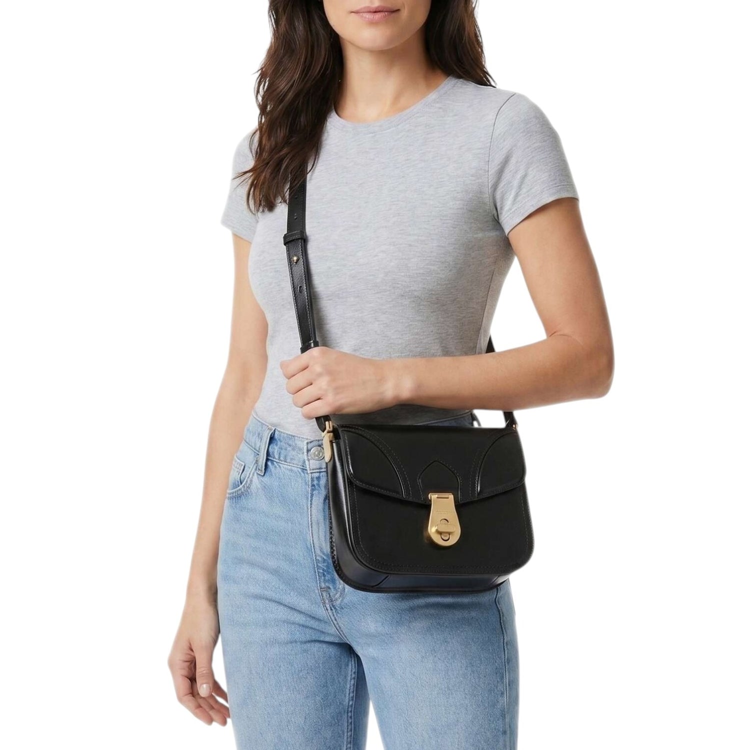 The Bridge Borsa a Tracolla Donna Mia in Pelle Nera