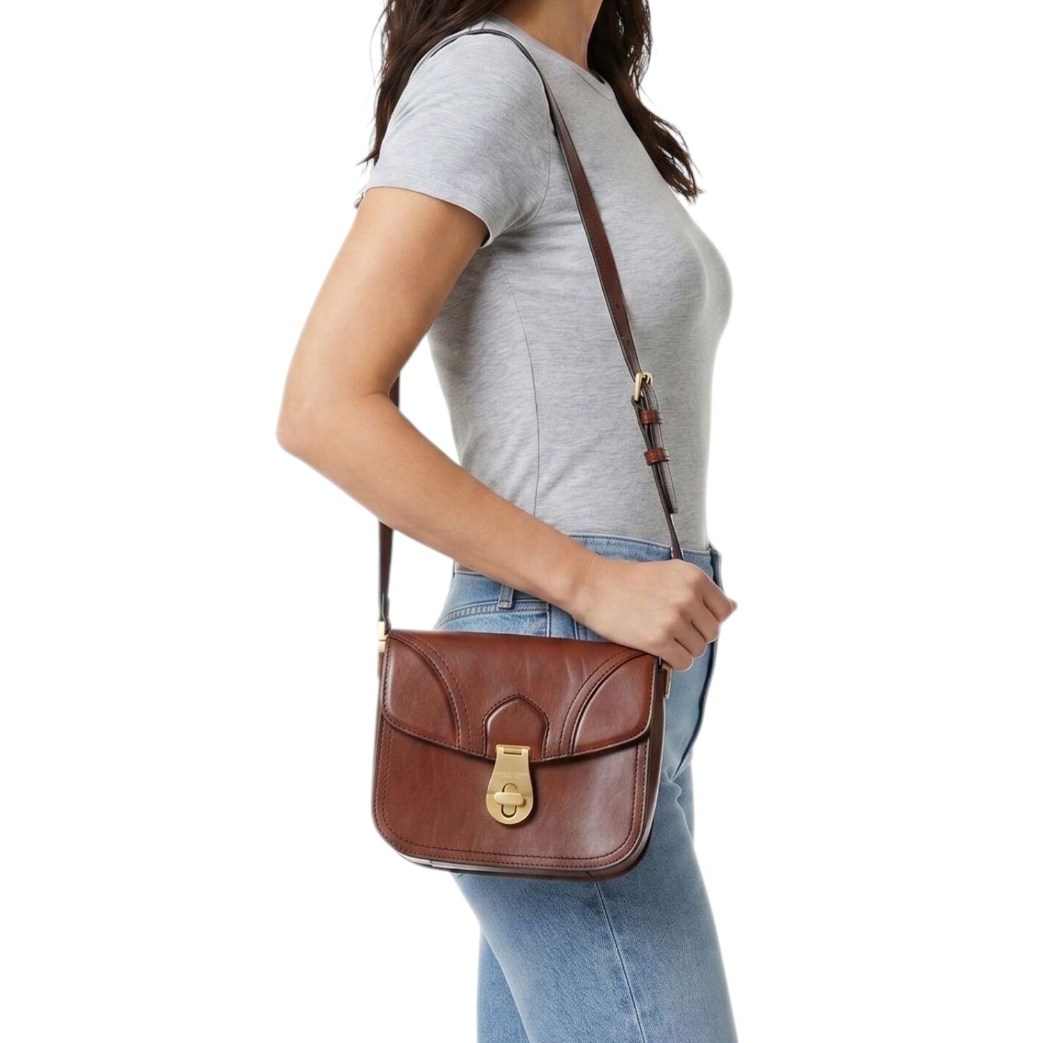 The Bridge Borsa a Tracolla Donna Mia in Pelle Cuoio