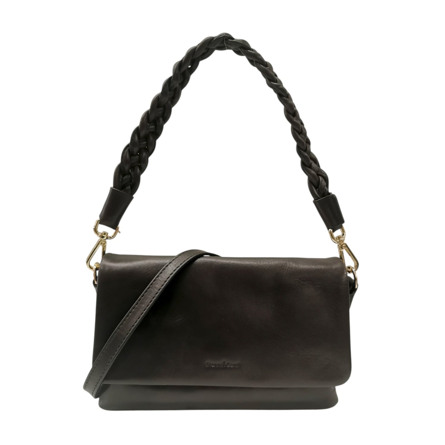 Gianni Conti Borsa a Spalla Donna in Pelle Cioccolato con Tracolla