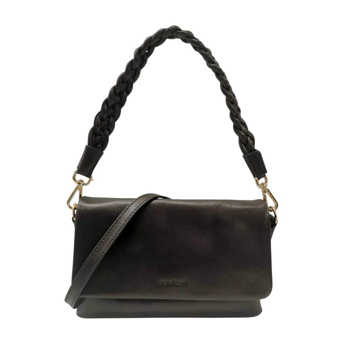 Gianni Conti Borsa a Spalla Donna in Pelle Cioccolato con Tracolla