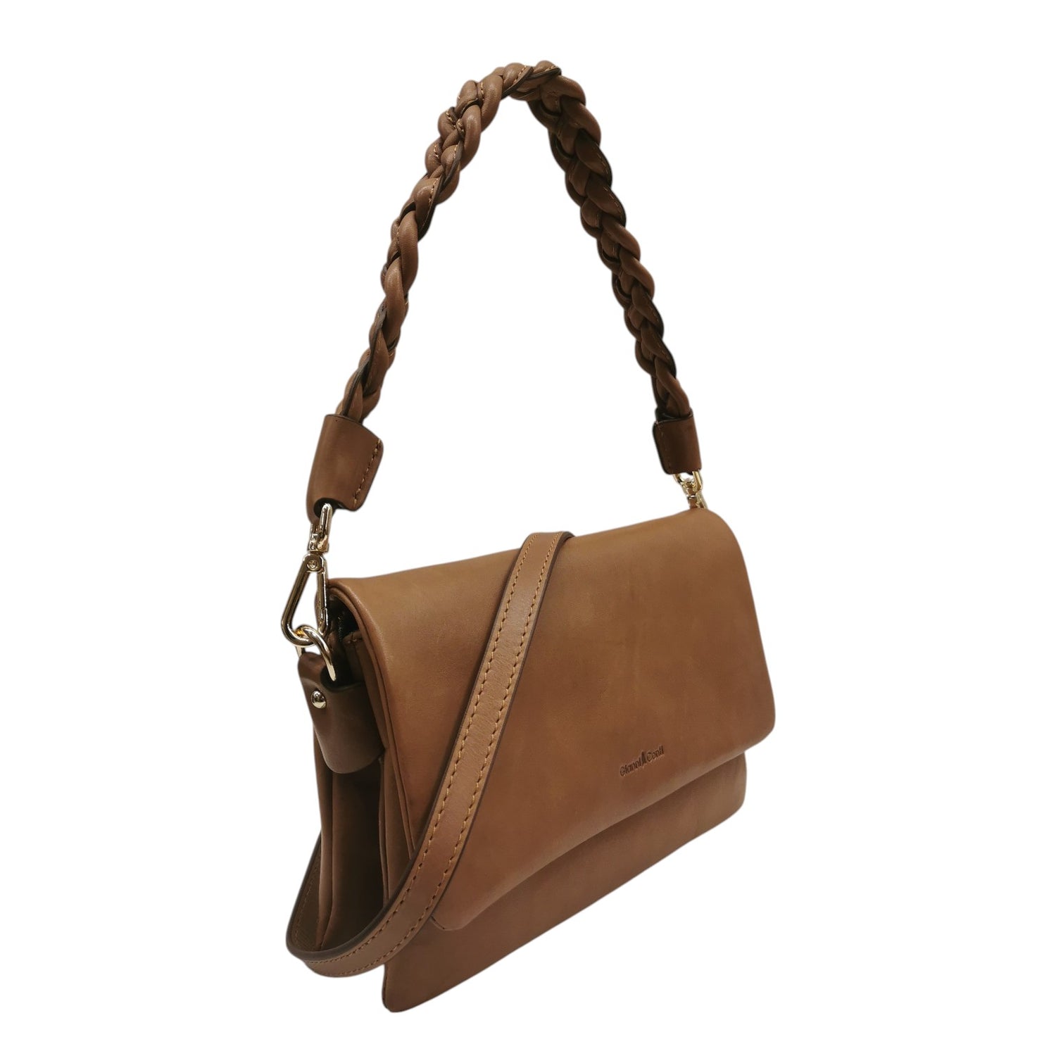 Gianni Conti Borsa a Spalla Donna in Pelle Cuoio con Tracolla
