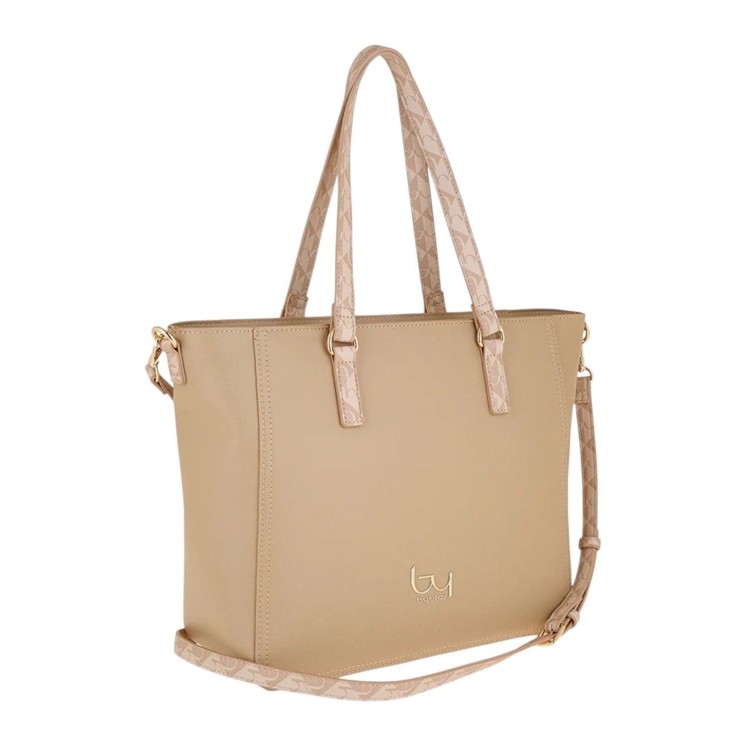 By Byblos Shopping Bag Donna Sabbia con Manici Logati