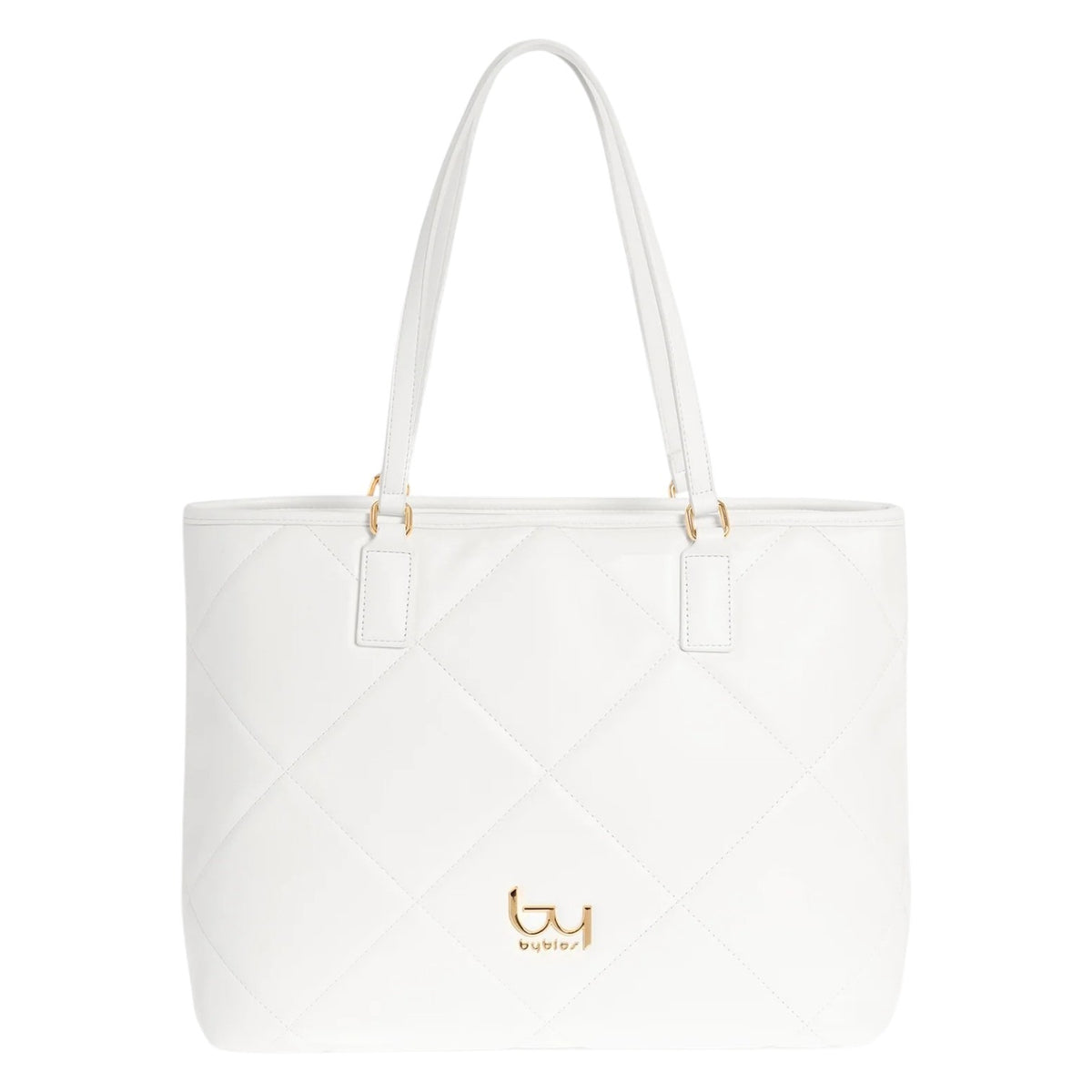 By Byblos Shopper Donna Trapuntata Bianca in Ecopelle