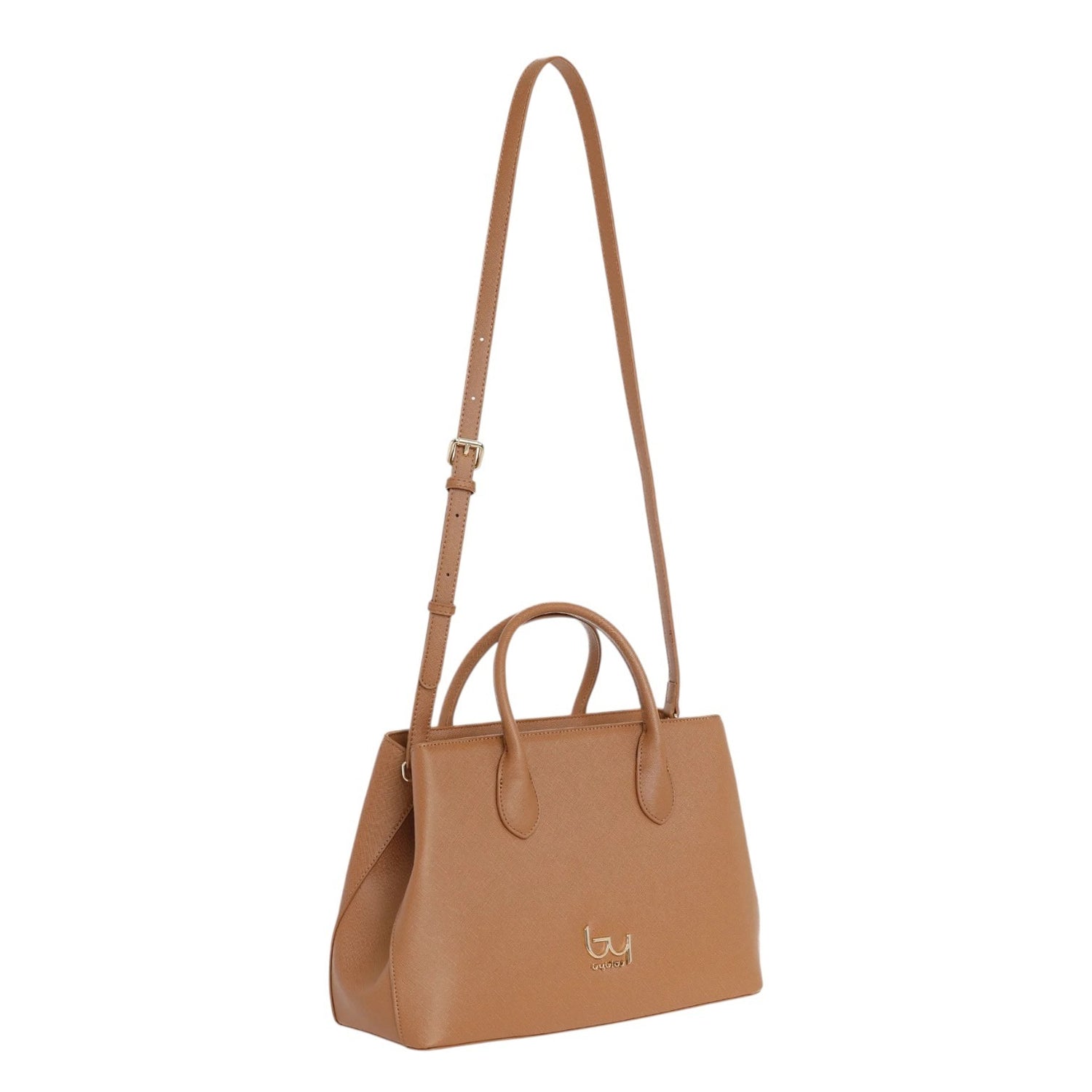 By Byblos Borsa a Mano Rigida Saffiano Cuoio con Tracolla