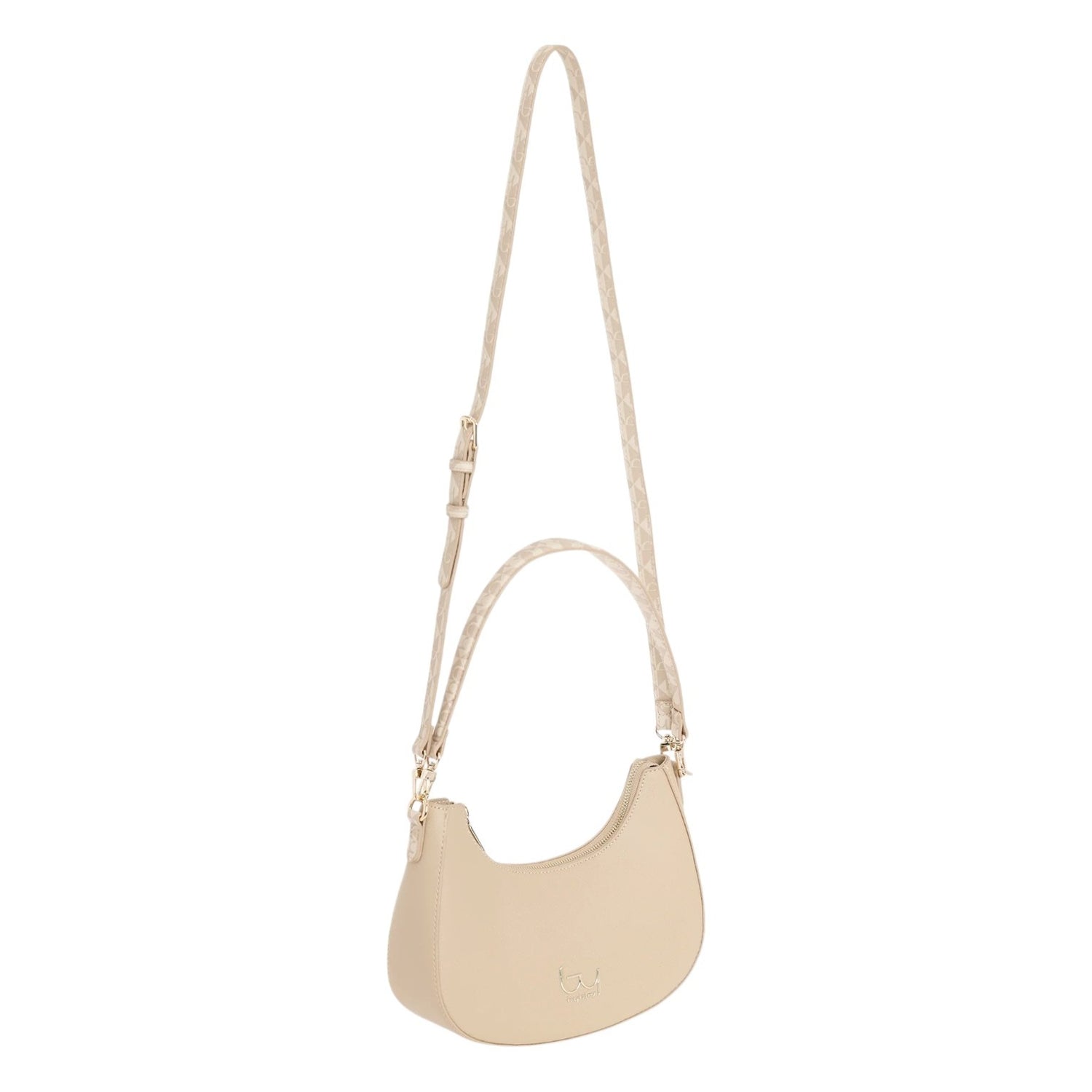 By Byblos Mezzaluna Donna Saffiano Sabbia con Tracolla Logata