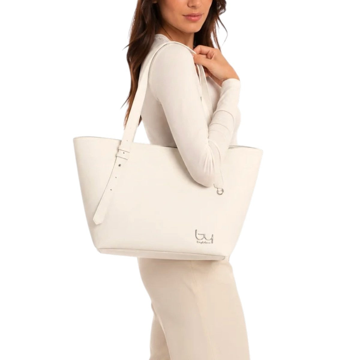 By Byblos Shopper Donna Avorio con Pochette Interna