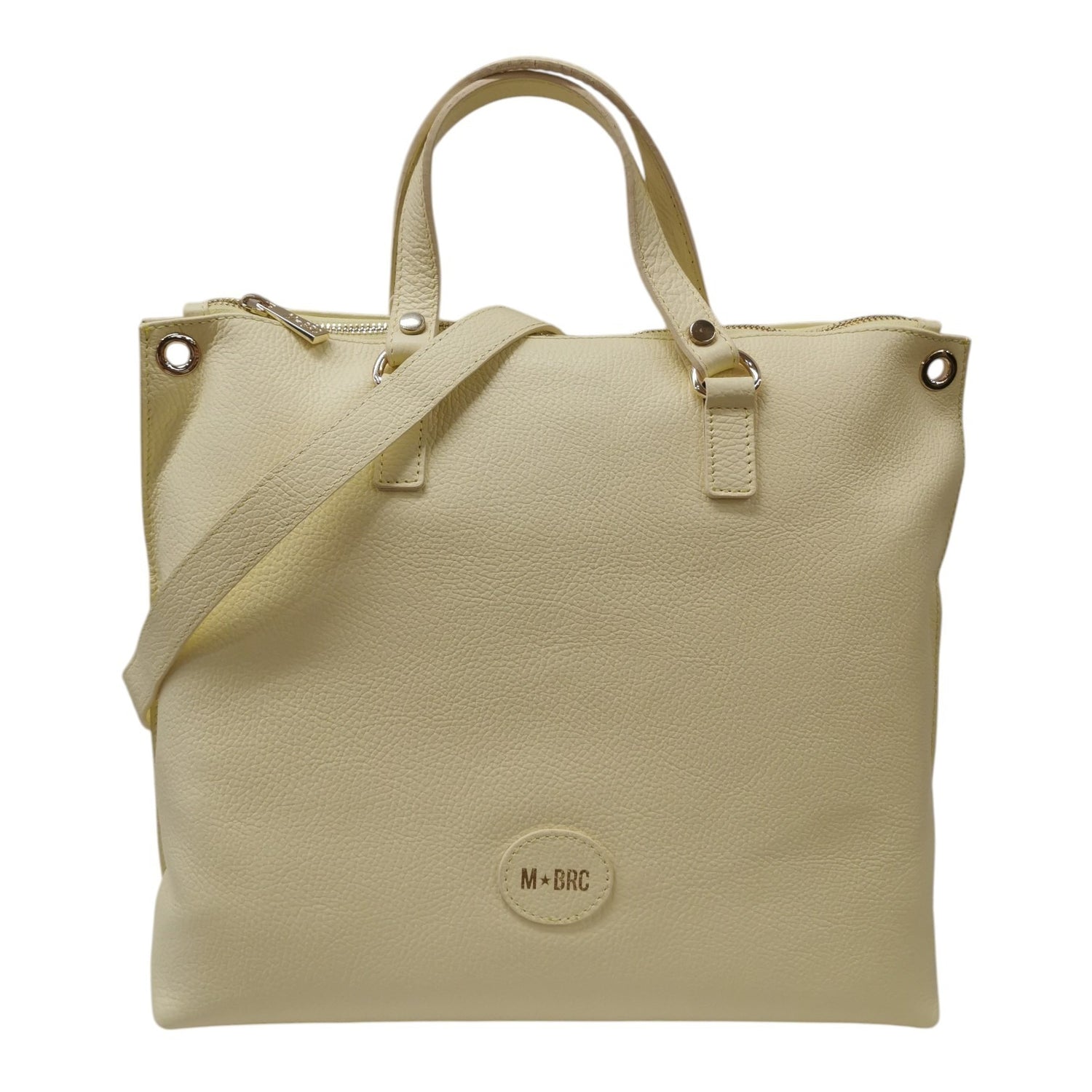 M Brc Borsa a Spalla Donna Linea Bom Bom in Pelle Lime