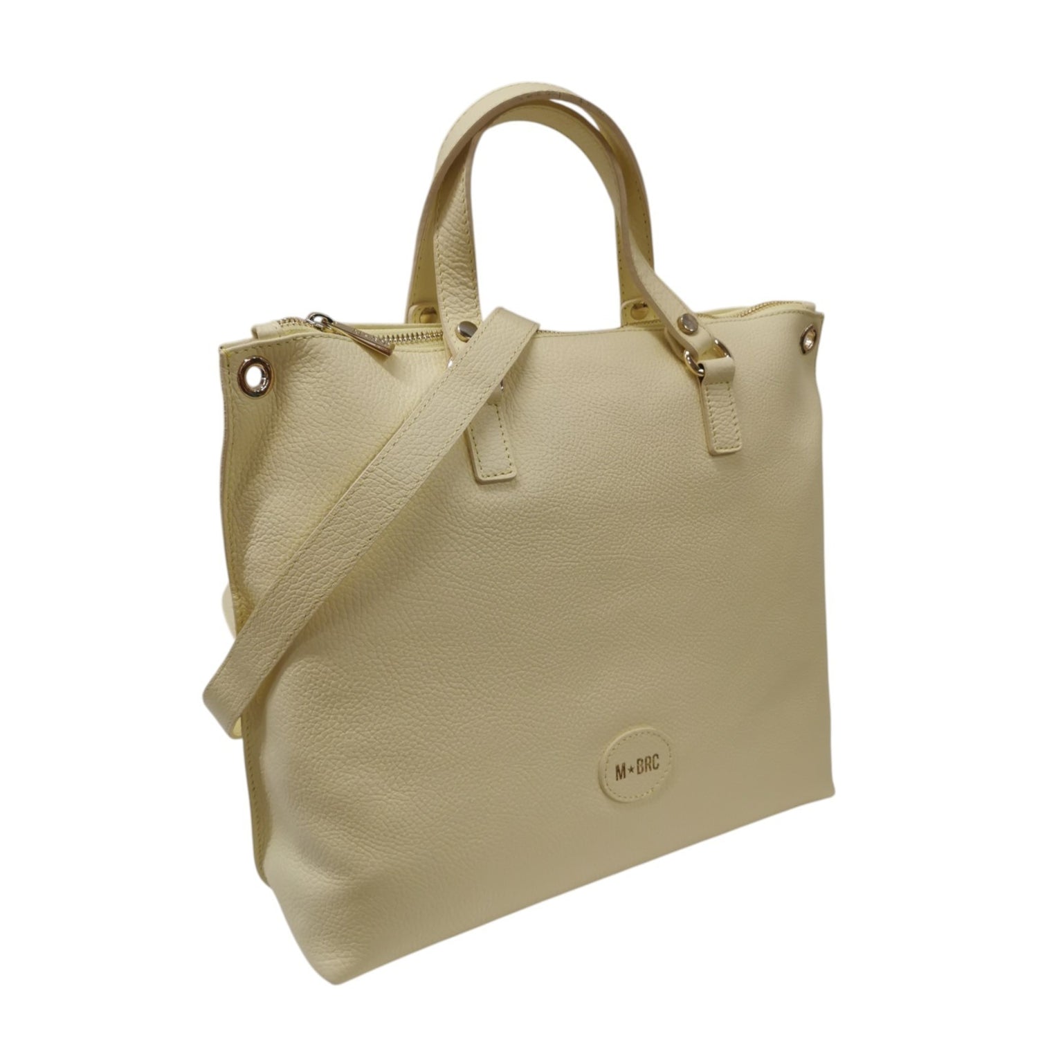 M Brc Borsa a Spalla Donna Linea Bom Bom in Pelle Lime