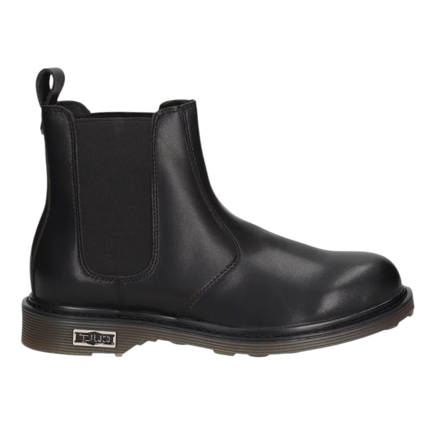 Cult Bealtes Donna in Pelle Nera con Elastico Laterale