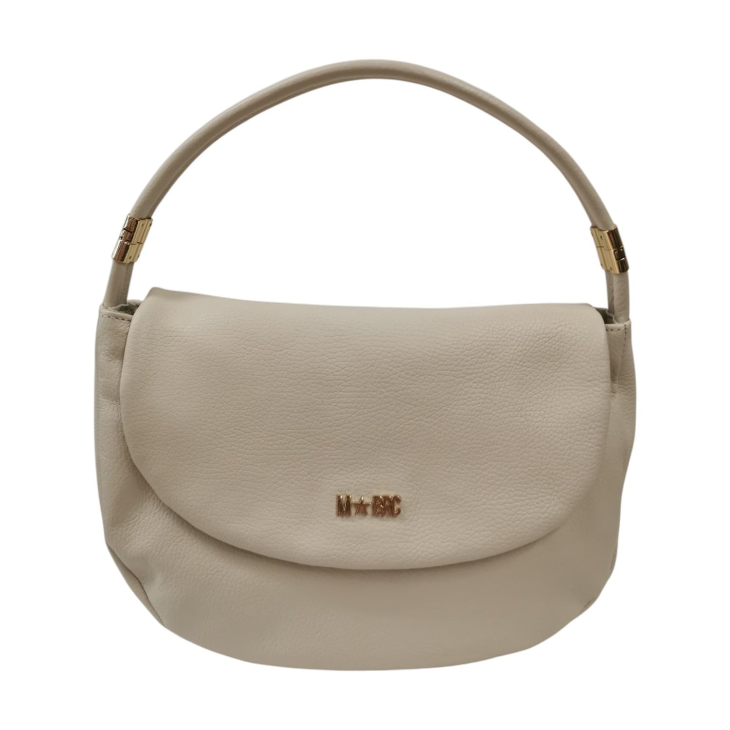 M Brc Borsa a Spalla Donna Linea Tubolar in Pelle Avorio