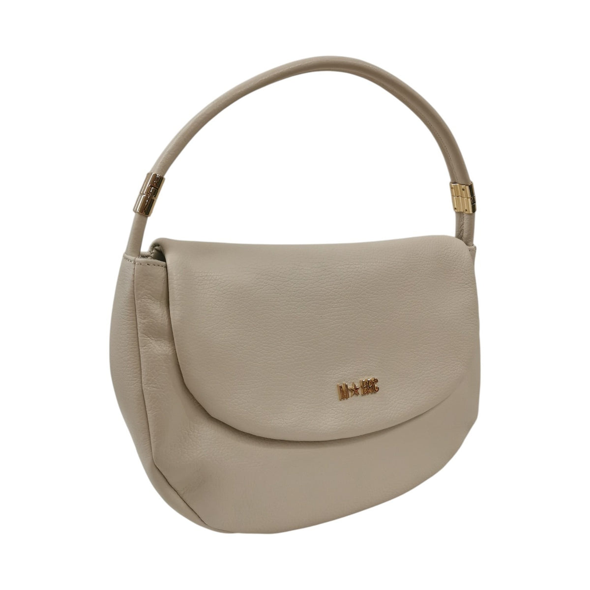 M Brc Borsa a Spalla Donna Linea Tubolar in Pelle Avorio