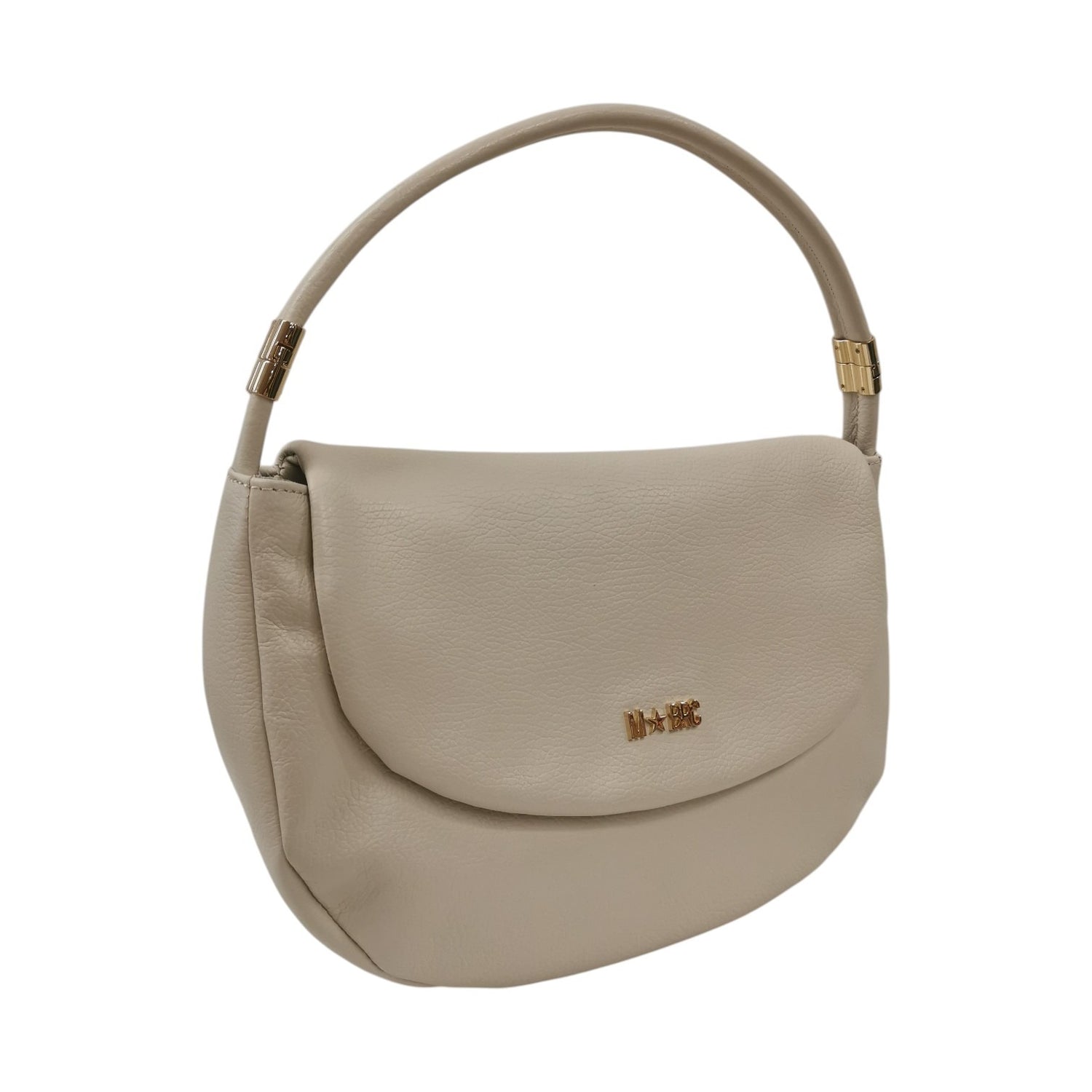 M Brc Borsa a Spalla Donna Linea Tubolar in Pelle Avorio