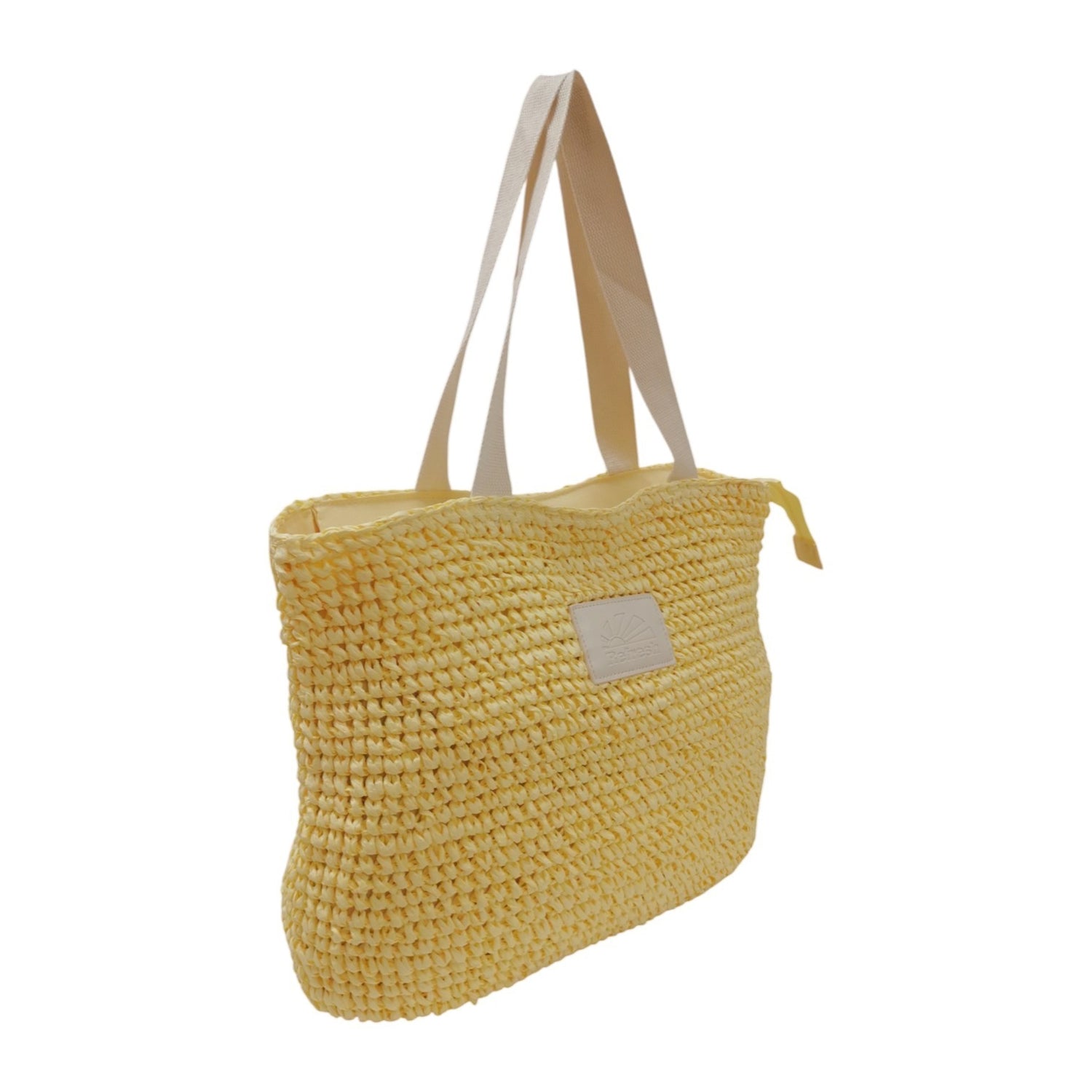 Refresh Borsa a Spalla Donna in Raffia Gialla