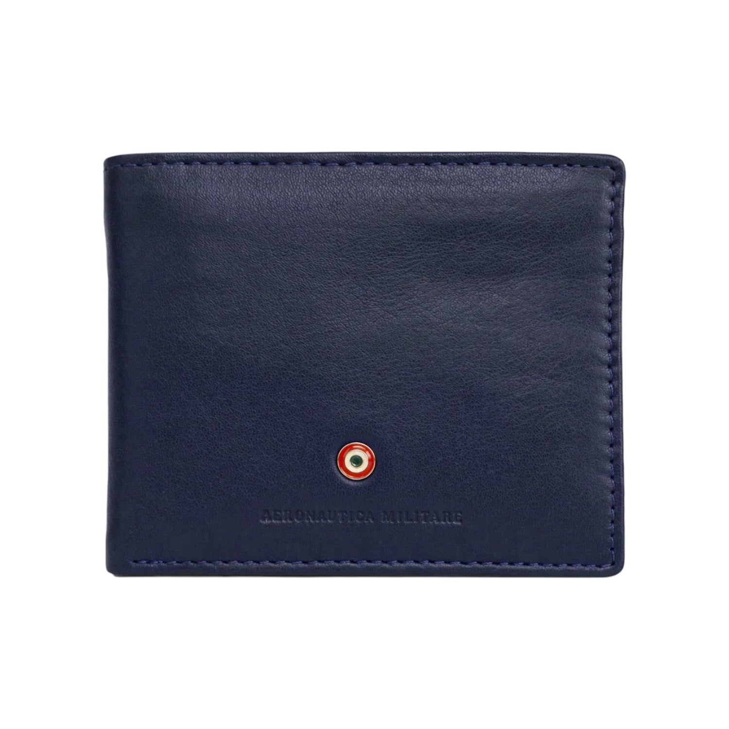 Aeronautica Militare Portafoglio Uomo New Plate in Pelle Blu