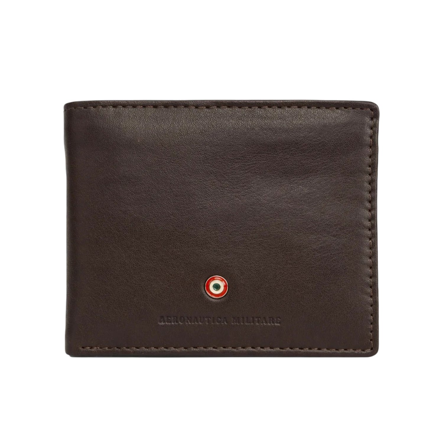 Aeronautica Militare Portafoglio Uomo New Plate in Pelle Moro