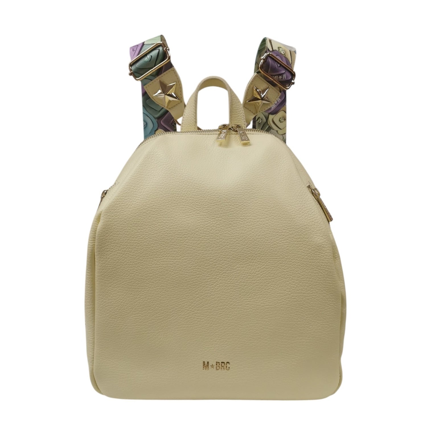 M Brc Zaino Donna Linea Obona Lime con Tasche Frontali e Doppi Spallacci