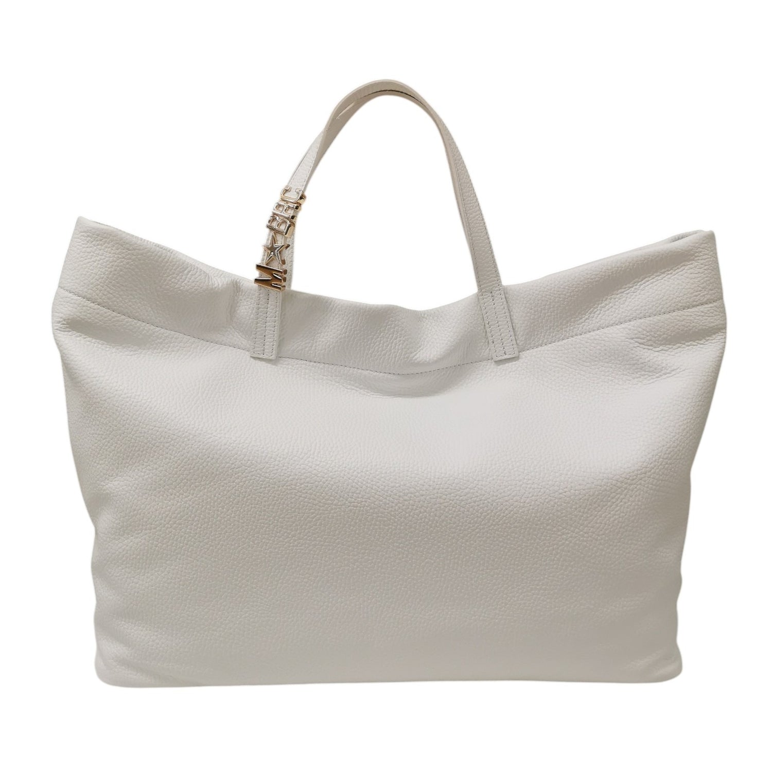 M Brc Borsa a Mano Grande Donna Linea Block Bianca