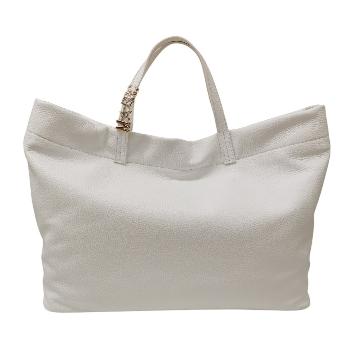 M Brc Borsa a Mano Grande Donna Linea Block Bianca