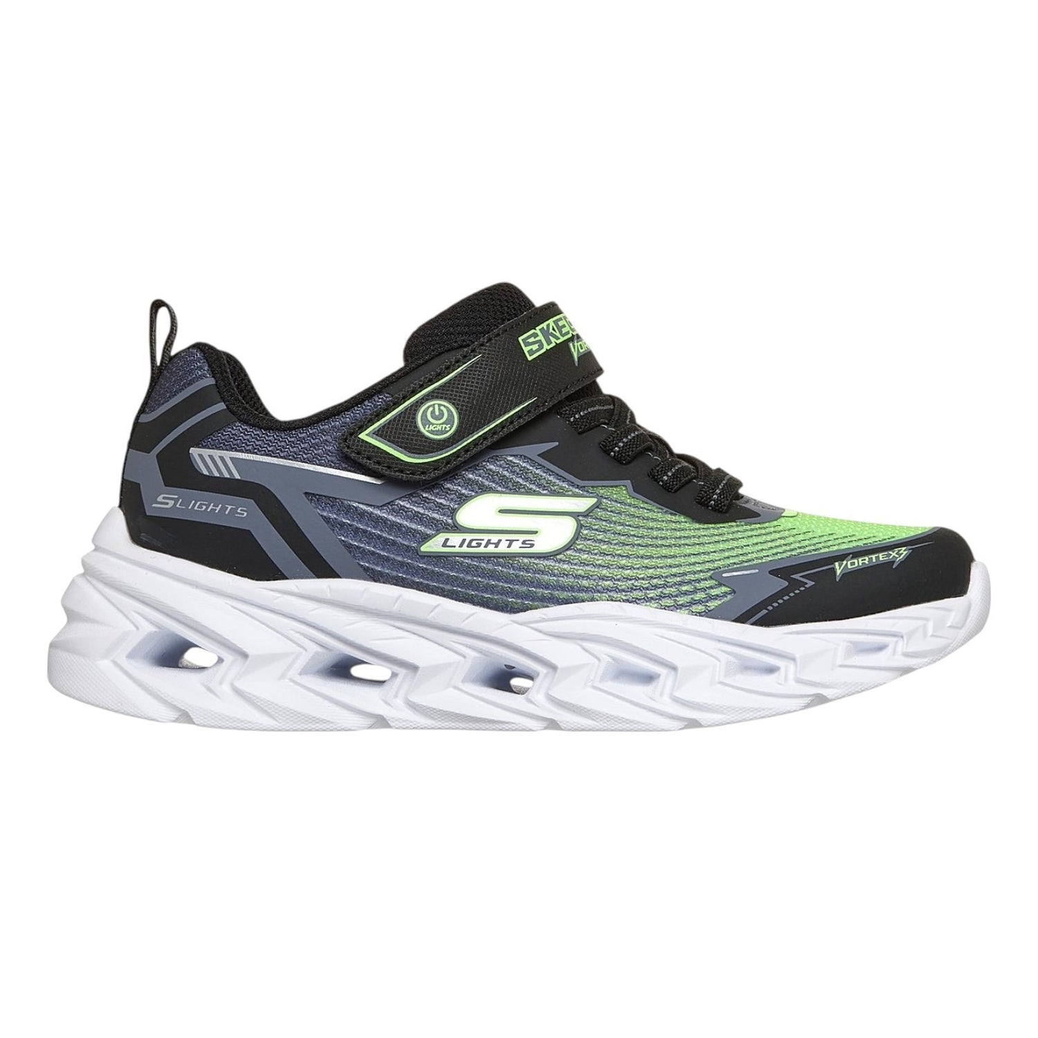 Skechers Sneakers Bambino Nero Lime S-Lights: Vortex 3.0