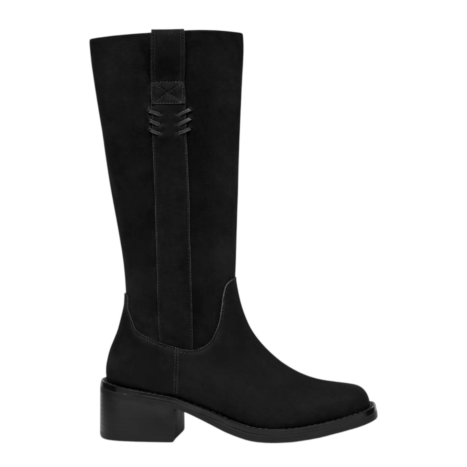 Clarks Digby Ranch Stivale Donna in Camoscio Nero con Tacco Largo Alto 50mm