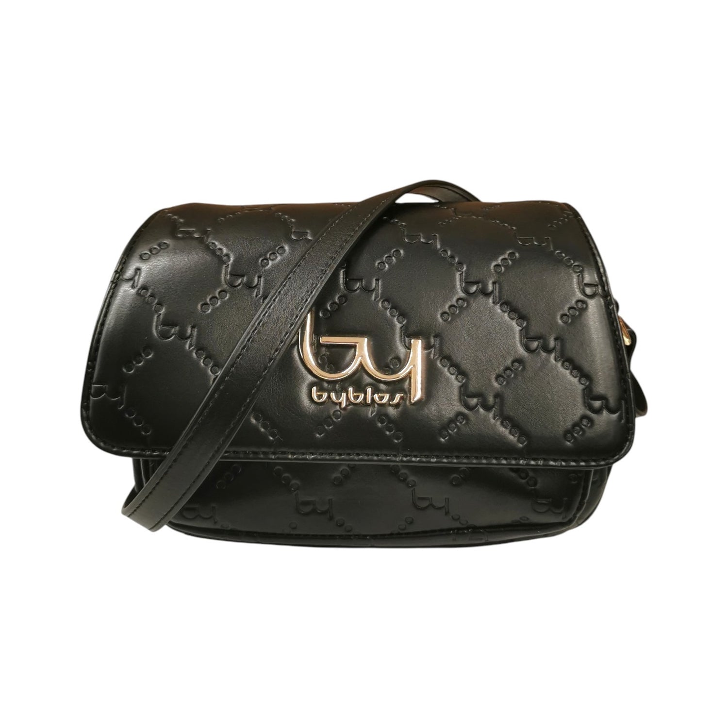 By Byblos Borsa a Tracolla Donna Nera Logata con Tasca Frontale
