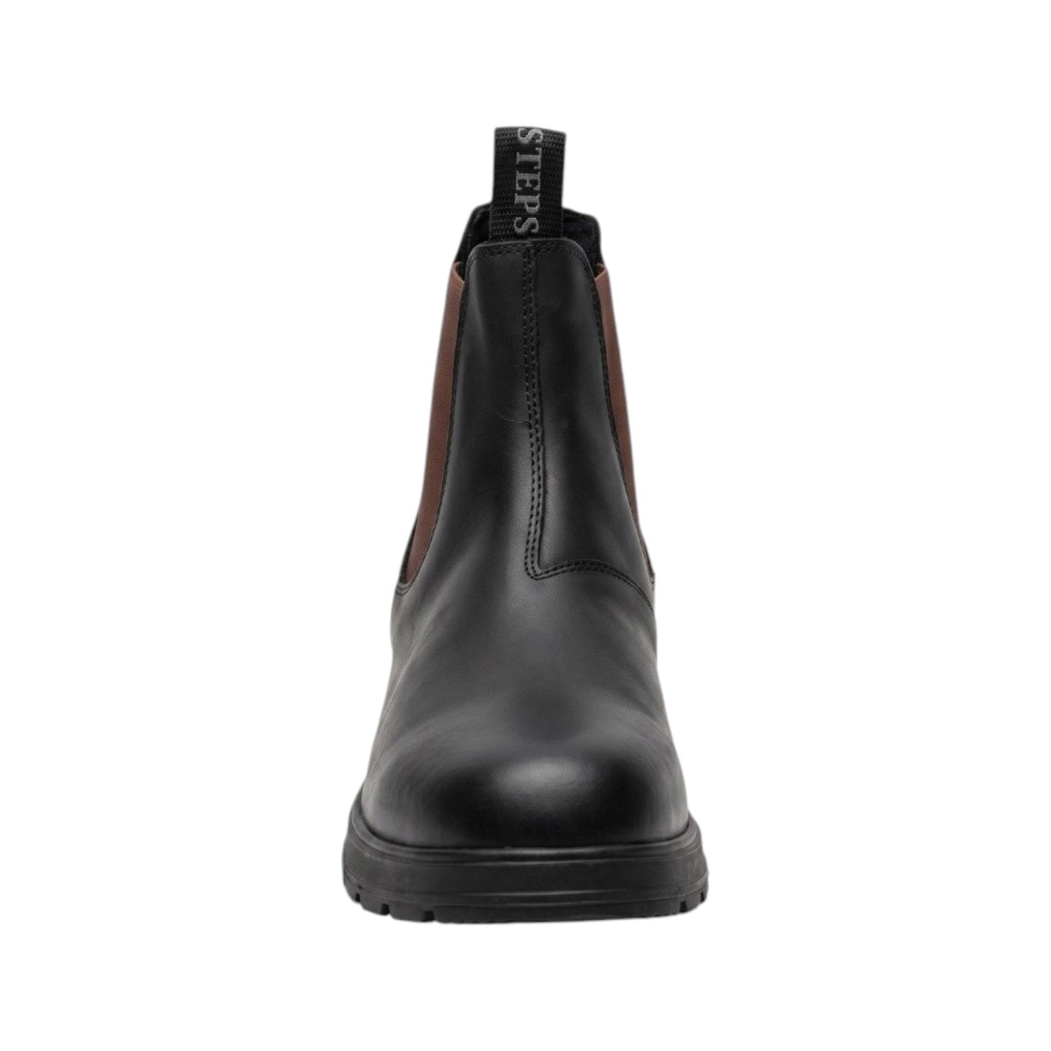 Docksteps Bealtes Uomo in Pelle Nera con Inserto Marrone