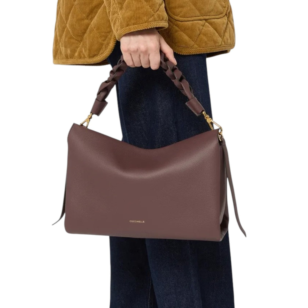 Coccinelle Borsa a Spalla Donna Boheme Medium in Pelle Viola Rosa