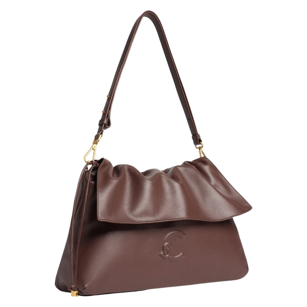 Coccinelle Borsa a Spalla Donna Lidia Media in Pelle Viola con Coulisse