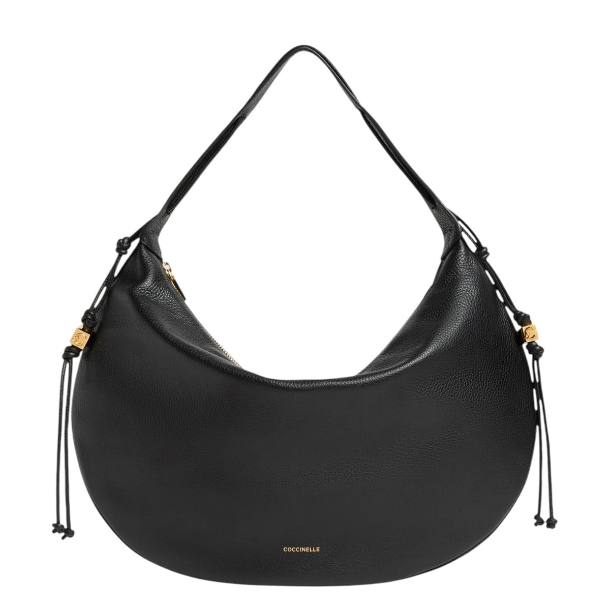 Coccinelle Borsa a Spalla Donna Grande Thess in Pelle Nera